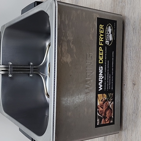 Waring Pro DF280 Professional Brushed Stainless Steel 3-Basket Deep Fryer - Picture 6 of 16